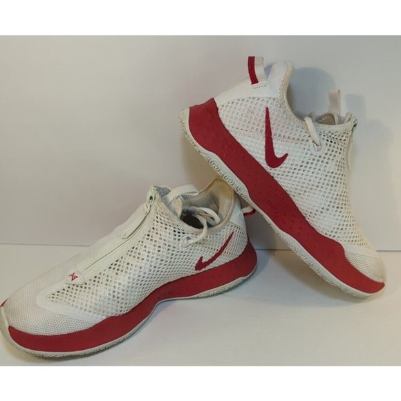 NIKE PG 4 TB PROMO PAUL GEORGE TEAM BASKETBALL WHITE RED CW4134 114 sz 9.5 - Picture 3 of 9